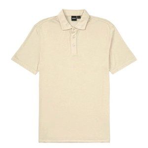 HUGO BOSS. Mens 3 button Polo shirt Large. Like new Tan/beige/sand color